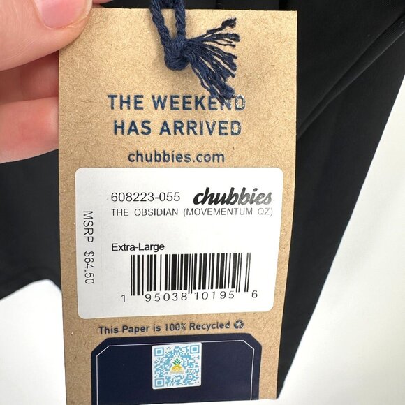 Chubbies Men's Obsidian Black Quarter Zip Pullover sz XL NWT Sweatshirt - Picture 6 of 7